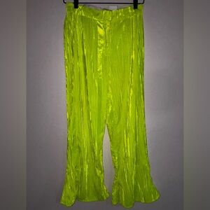 H&M Neon Yellow Wide Leg Pants